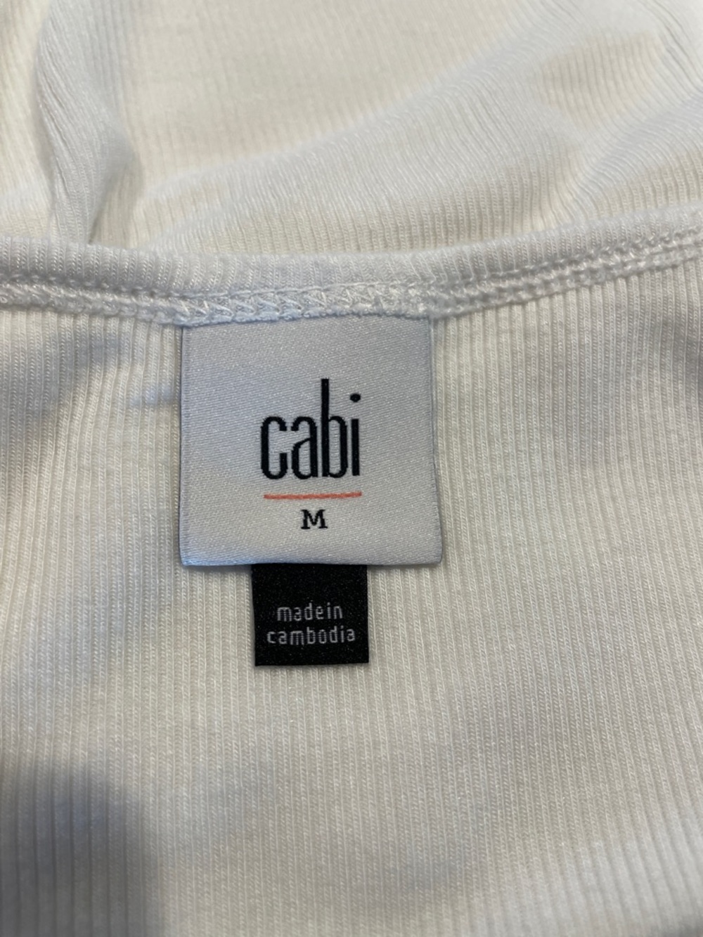 CAbi White V-Neck Sleeveless Tank - Square Back - Size M - Picture 5 of 7